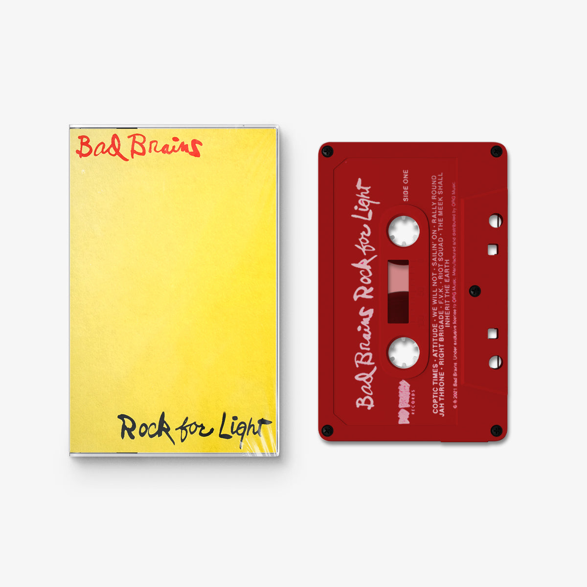 Bad Brains 'Rock for Light' Red Cassette Tape