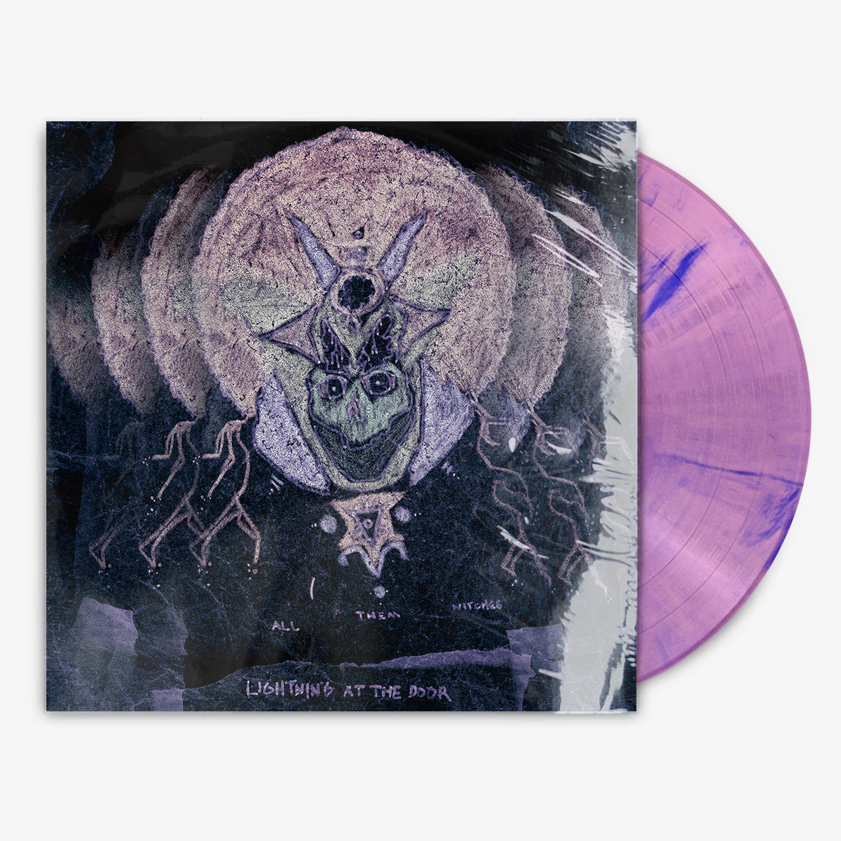 All Them Witches 'Lightning at the Door' 12" LP Translucent Pink w/ Blue Swirl vinyl