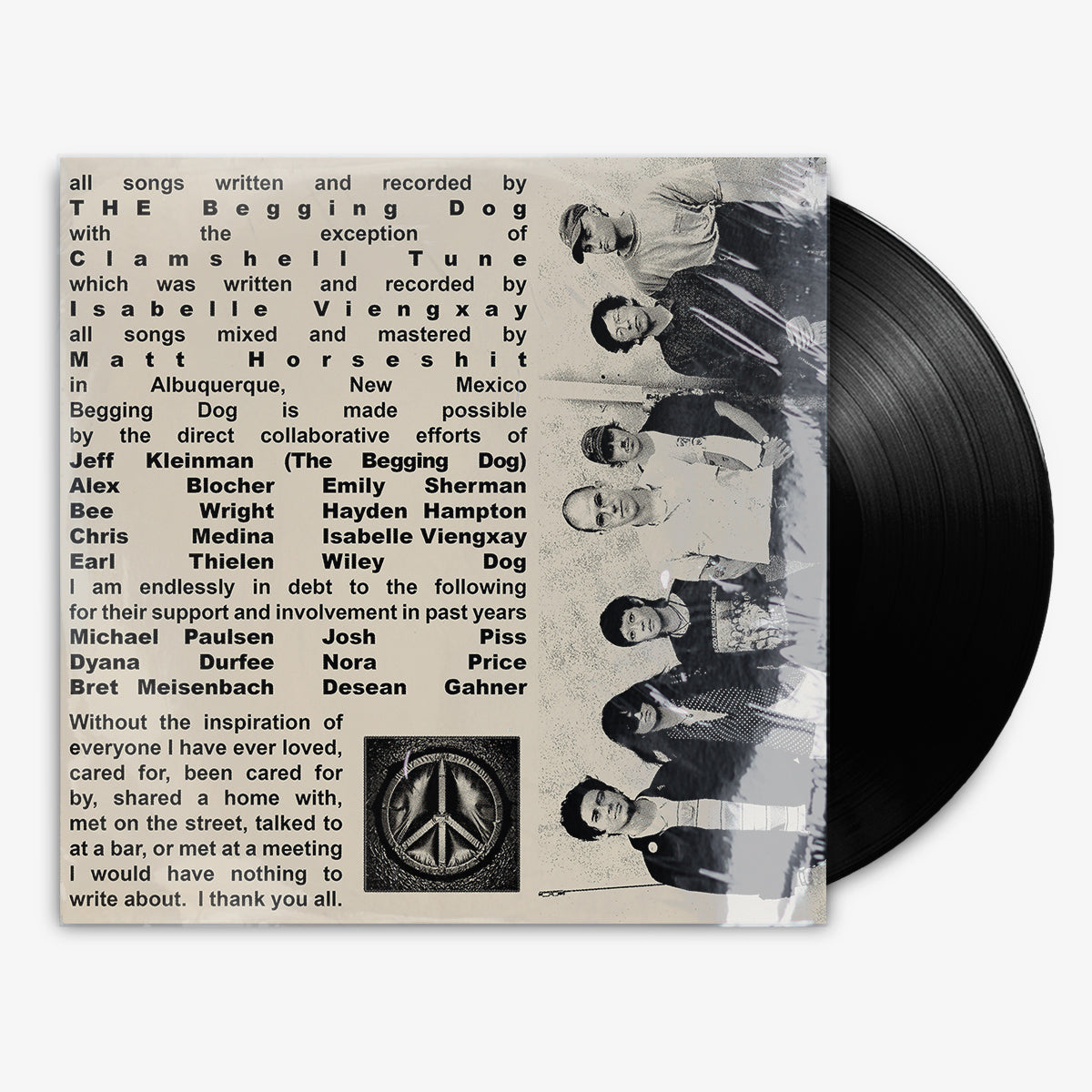 Begging Dog 'DEMO 1' 12" LP Black vinyl