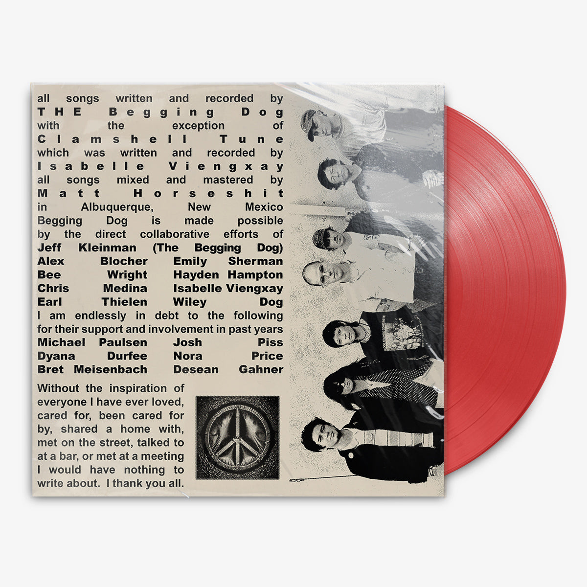 Begging Dog 'DEMO 1' 12" LP Neighborhood Stop Sign Red vinyl