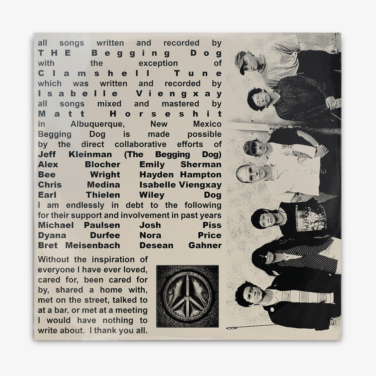 Begging Dog 'DEMO 1' LP cover