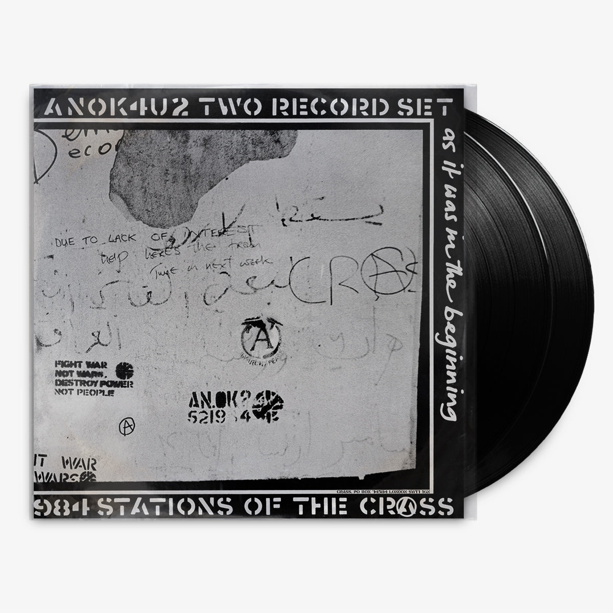 Crass 'Stations of the Crass' 2x12" LP Black vinyl