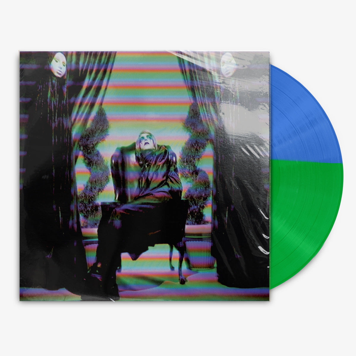 Drab Majesty 'Careless' 12" LP Green / Blue Split vinyl