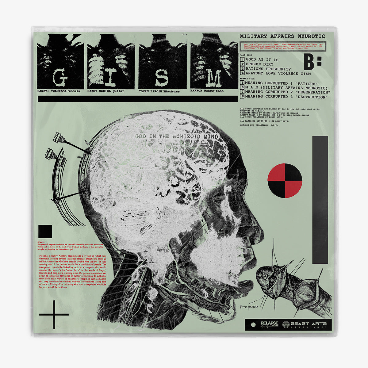 G.I.S.M. 'Military Affairs Neurotic' LP cover