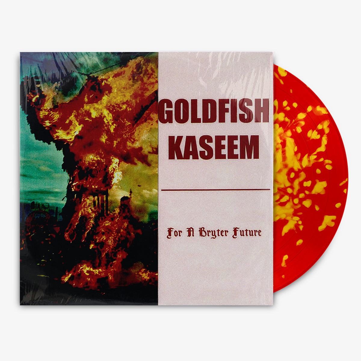 Goldfish Kaseem 'For A Bryter Future' 12" LP Red w/ Yellow Splatter vinyl