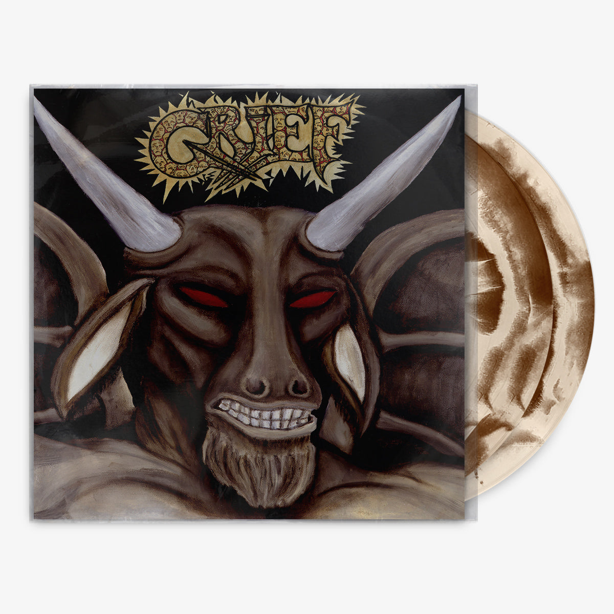 Grief '...And Man Will Become the Hunted' 2x12" LP Brown / Bone Merge vinyl