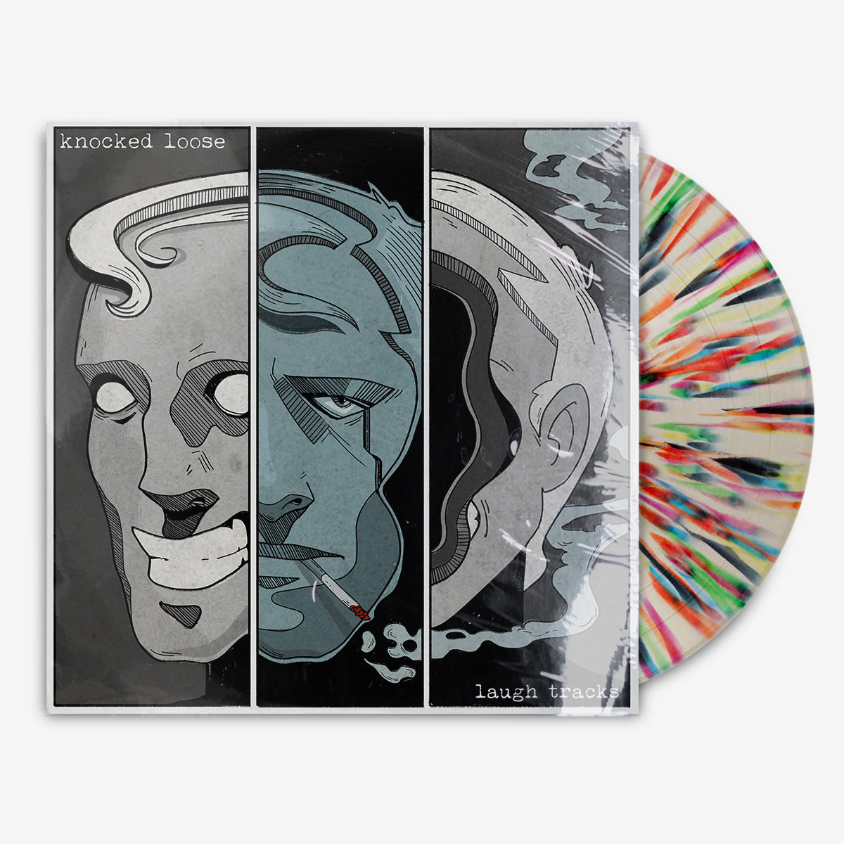 Knocked Loose 'Laugh Tracks' 12" LP Bone w/ Rainbow Splatter vinyl