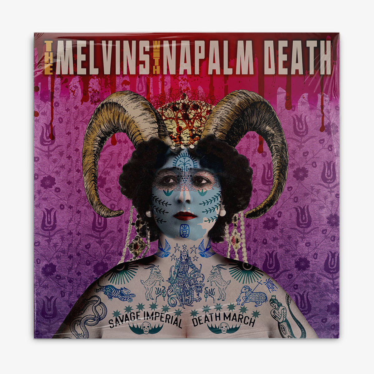 Melvins with Napalm Death 'Savage Imperial Death March' LP cover