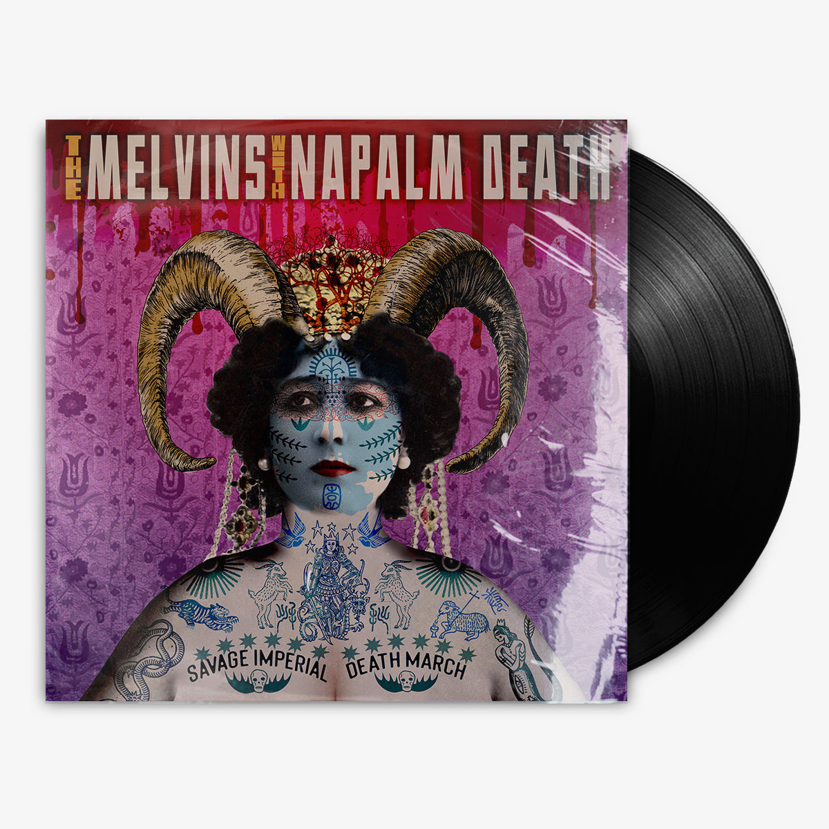 Melvins with Napalm Death 'Savage Imperial Death March' 12" LP Black vinyl