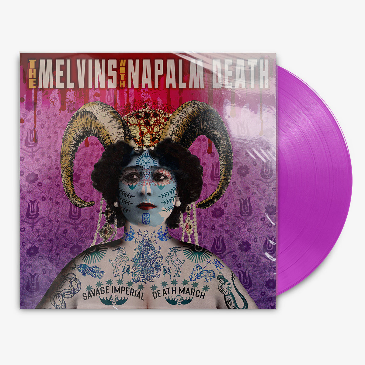 Melvins with Napalm Death 'Savage Imperial Death March' 12" LP Obnoxious Orchid vinyl