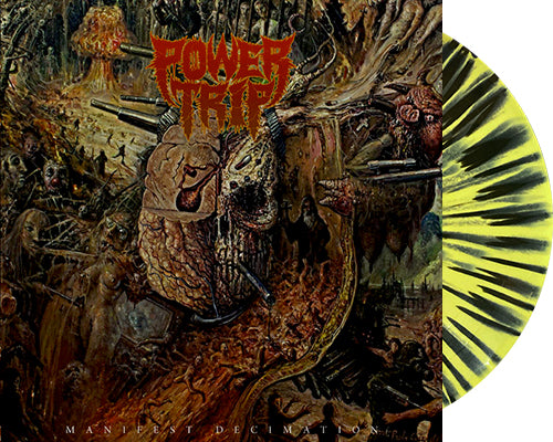 POWER TRIP 'Manifest Decimation' 12" LP Black / Yellow Splatter vinyl