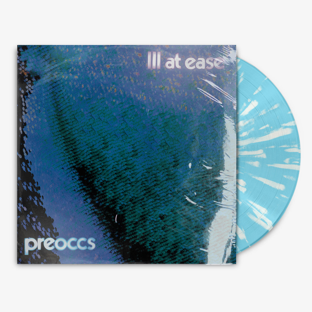 Preoccupations 'Ill at ease' 12" LP Electric Blue w/ Milky Splatter vinyl