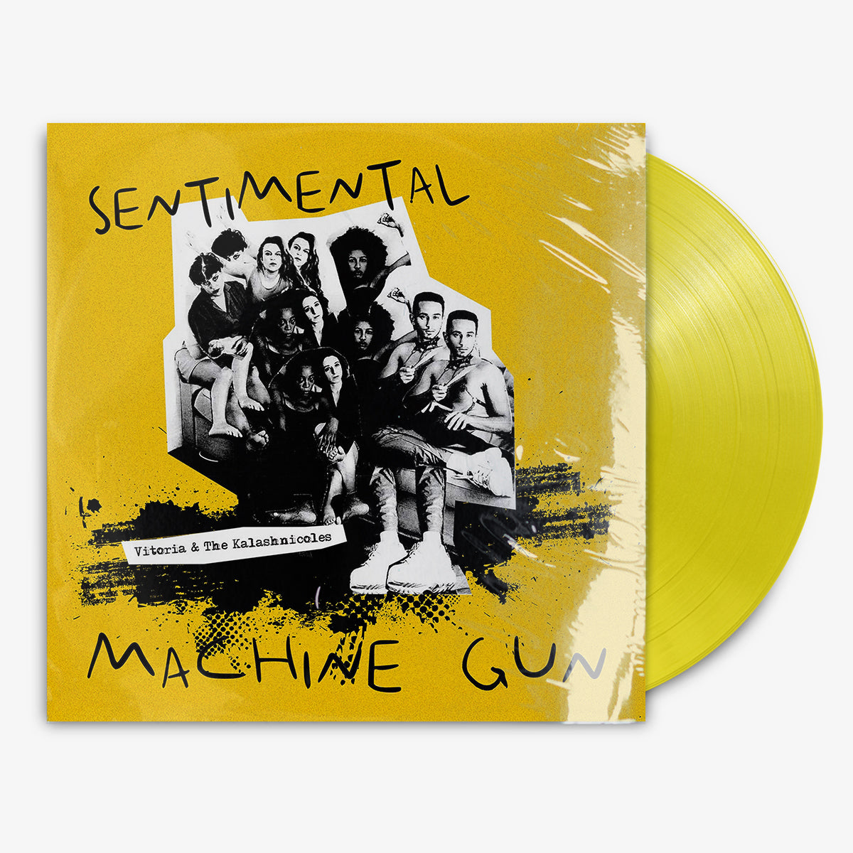 Vitória & The Kalashnicoles 'Sentimental Machine Gun' 12" LP Yellow vinyl