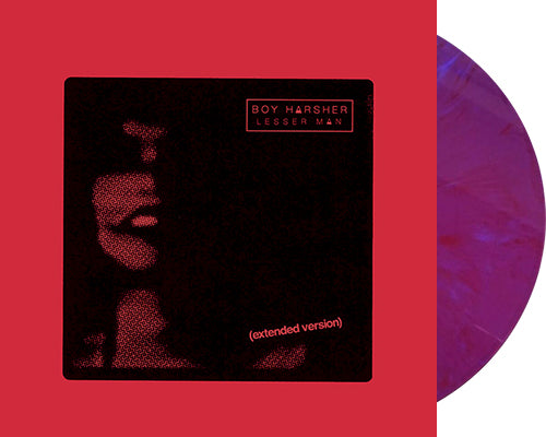 BOY HARSHER 'Lesser Man (Extended Version)' 12" EP Purple w/ Red Marble vinyl