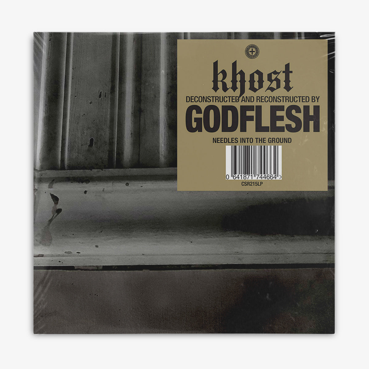 khost [deconstructed and reconstructed by] Godflesh 'Needles Into The Ground' LP cover