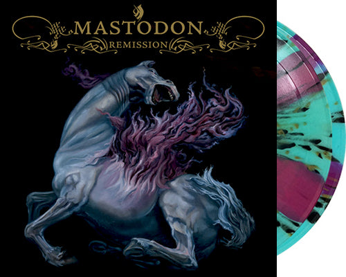 MASTODON 'Remission' 2x12" LP Electric Blue w/ Purple Pinwheels & Metallic Gold & Black Splatter vinyl