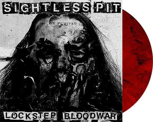 SIGHTLESS PIT 'Lockstep Bloodwar' 12" LP Red Translucent w/ Black Swirl vinyl
