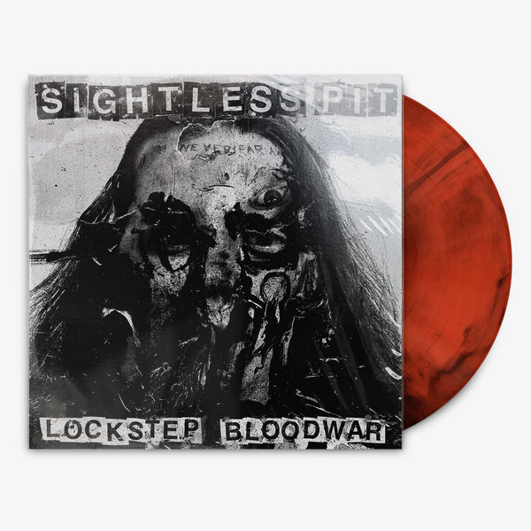 Sightless Pit 'Lockstep Bloodwar' 12" LP Translucent Red  w/ Black Swirl vinyl